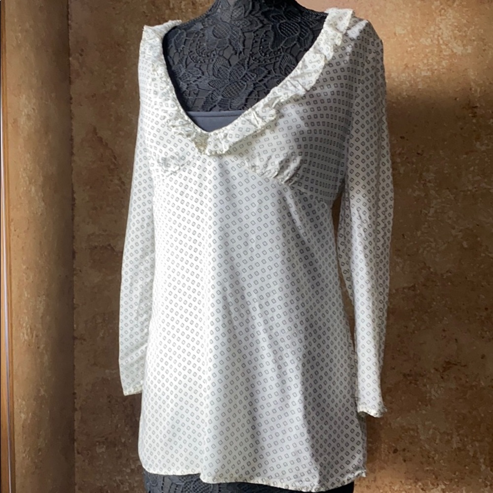 Free People long sleeve ruffle top size medium